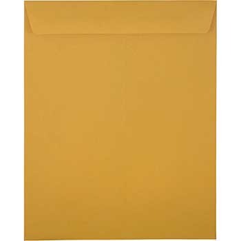JAM Paper 11 1/2&quot; x 14 1/2&quot; Open End Catalog Commercial Envelopes, Brown Kraft Manila, 25/PK