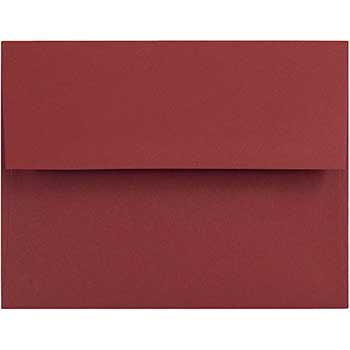 JAM Paper A2 Premium Invitation Envelopes, 4 3/8&quot; x 5 3/4&quot;, Dark Red, 25/PK