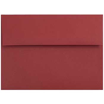 JAM Paper A7 Premium Invitation Envelopes, 5 1/4&quot; x 7 1/4&quot;, Dark Red, 50/BX