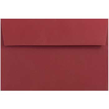 JAM Paper A9 Premium Invitation Envelopes, 5 3/4&quot; x 8 3/4&quot;, Dark Red, 50/BX