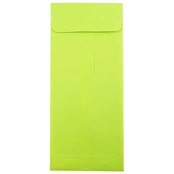 JAM Paper Policy Business Colored Envelopes, #12, 4 3/4&quot; x 11&quot;, Lime Green, 25/PK