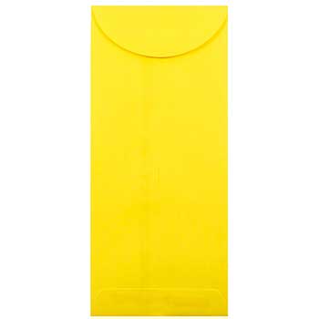 JAM Paper Policy Business Colored Envelopes, #12, 4 3/4&quot; x 11&quot;, Yellow Recycled, 25/PK