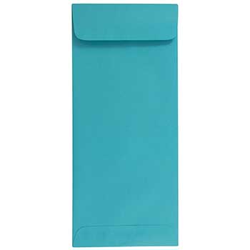 JAM Paper Policy Business Colored Envelopes, #14, 5&quot; x 11 1/2&quot;, Sea Blue Recycled, 50/BX