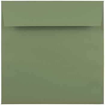 JAM Paper Premium Invitation Envelopes, 6 1/2&quot; x 6 1/2&quot;, Olive Green, 25/PK
