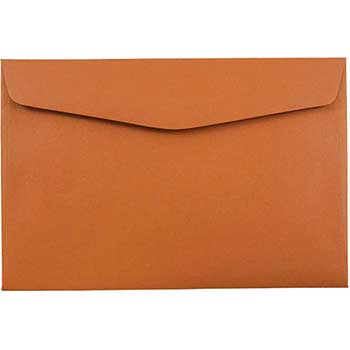 JAM Paper Booklet Catalog Premium Envelopes, 6&quot; x 9&quot;, Dark Orange, 50/PK