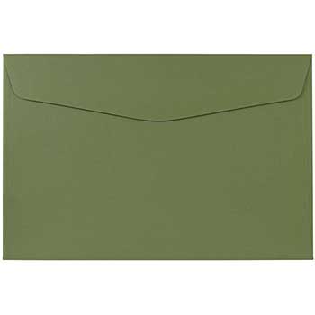JAM Paper 6&quot; x 9&quot; Booklet Catalog Premium Envelopes, Olive Green, 25/PK