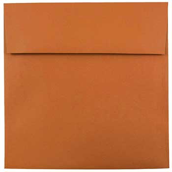 JAM Paper Square Premium Invitation Envelopes, 8 1/2&quot; x 8 1/2&quot;, Dark Orange, 25/PK