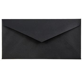 JAM Paper Monarch Premium Envelopes, 3 7/8&quot; x 7 1/2&quot;, Black Linen, 100/PK
