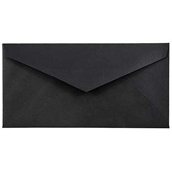 JAM Paper Monarch Premium Envelopes, 3 7/8&quot; x 7 1/2&quot;, Black Linen, 50/BX