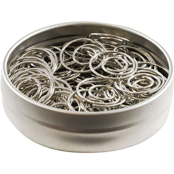 JAM Paper Paper Clips, Circular Papercloops, Silver, 50/Pack