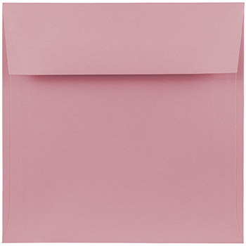 JAM Paper Square Premium Invitation Envelopes, 7 1/2&quot; x 7 1/2&quot;, Baby Pink, 25/PK