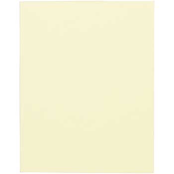 JAM Paper Blank Foldover Cards, A2, 4.38&quot; x 5.44&quot;, Light Yellow, 100 Cards/Pack