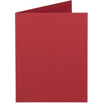 JAM Paper Blank Foldover Cards, A2 size, 4.38&quot; x 5.44&quot;, Red, 100 Cards/Pack