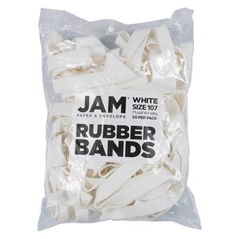 JAM Paper Colored Rubber Bands, Size 107, 50/PK