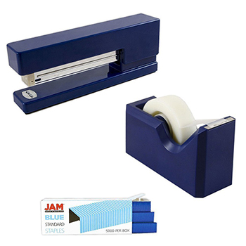 JAM Paper Office &amp; Desk Sets, Navy and Blue, 3/PK