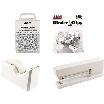 JAM Paper Office Starter Kit, White, 4/PK