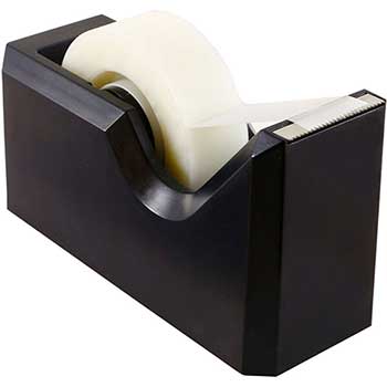 JAM Paper Colorful Desk Tape Dispenser, Black