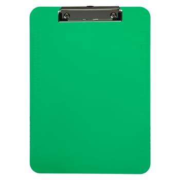 JAM Paper Plastic Clipboard, 9&quot; x 12 1/2&quot;, Green