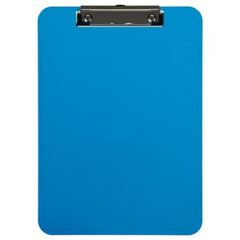 JAM Paper Plastic Clipboard, 9&quot; x 12 1/2&quot;, Blue