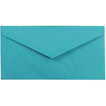 JAM Paper Monarch Colored Envelopes, 3 7/8&quot; x 7 1/2&quot;, Sea Blue Recycled, 50/BX