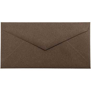 JAM Paper Monarch Premium Envelopes, 3 7/8&quot; x 7 1/2&quot;, Chocolate Brown Recycled, 25/PK