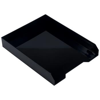 JAM Paper Stackable Paper Trays, Black