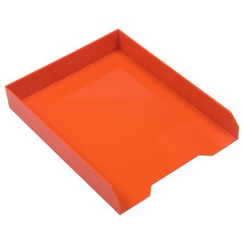 JAM Paper Stackable Paper Trays, Orange, 2/PK