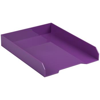 JAM Paper Stackable Paper Trays, Purple