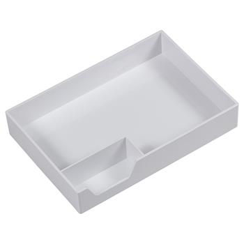 JAM Paper Stackable Half Desk Trays, Office &amp; Desk Supply Organizer Top Tray, White