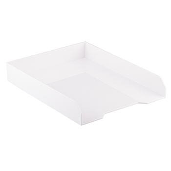 JAM Paper Stackable Paper Trays, White, 2/PK