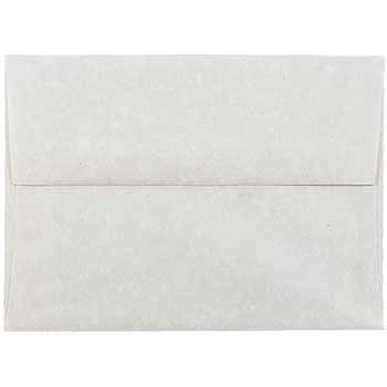 JAM Paper A6 Parchment Invitation Envelopes, 4 3/4&quot; x 6 1/2&quot;, Pewter Gray Recycled, 250/BX