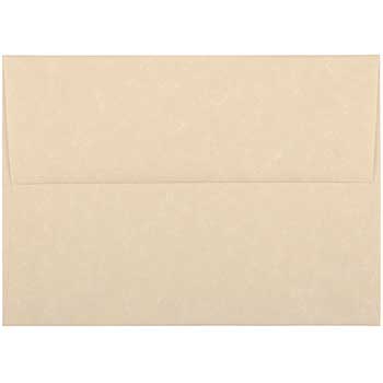 JAM Paper A6 Parchment Invitation Envelopes, 4 3/4&quot; x 6 1/2&quot;, Brown, Recycled, 50/PK