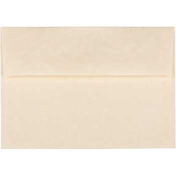JAM Paper A7 Parchment Invitation Envelopes, 5 1/4&quot; x 7 1/4&quot;, Natural Recycled, 25/PK