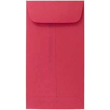 JAM Paper #7 Business Colored Envelopes, 3 1/2&quot; x 6 1/2&quot;, Red Recycled, 500/BX