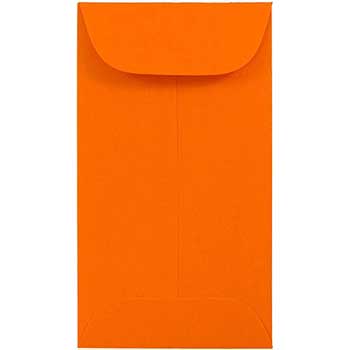 JAM Paper Coin Business Colored Envelopes, #5 1/2, 3 1/8&quot; x 5 1/2&quot;, Orange Recycled, 25/PK