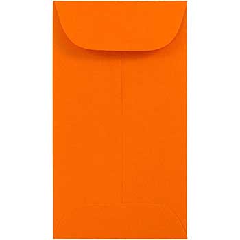 JAM Paper Coin Business Colored Envelopes, #6, 3 3/8&quot; x 6&quot;, Orange Recycled, 25/PK