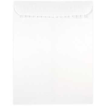 JAM Paper 9 1/2&quot; x 12 1/2&quot; Open End Catalog Commercial Envelopes with Peel and Seal Closure, White, 25 Envelopes