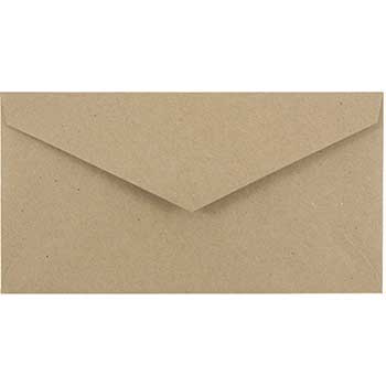 JAM Paper Monarch Premium Envelopes, 3 7/8&quot; x 7 1/2&quot;, Brown Kraft Paper Bag, 50/BX