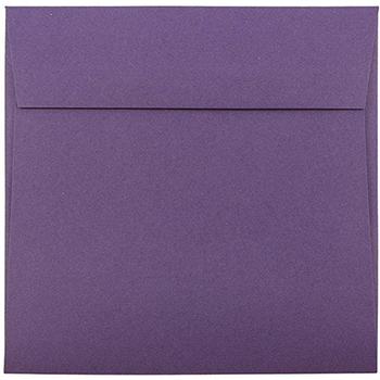 JAM Paper Premium Invitation Envelopes, 6 1/2&quot; x 6 1/2&quot;, Dark Purple, 25/PK