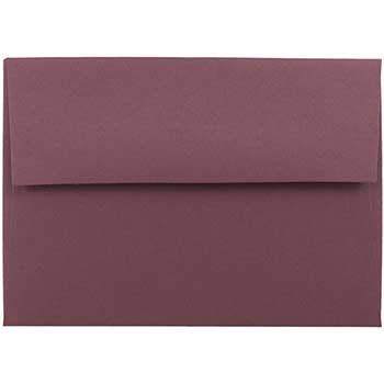 JAM Paper 4Bar A1 Premium Invitation Envelopes, 3 5/8&quot; x 5 1/8&quot;, Burgundy, 50/BX
