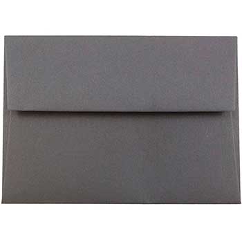 JAM Paper 4Bar A1 Premium Invitation Envelopes, 3 5/8&quot; x 5 1/8&quot;, Dark Grey, 50/BX