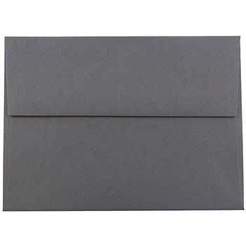 JAM Paper A6 Premium Invitation Envelopes, 4 3/4&quot; x 6 1/2&quot;, Dark Grey, 50/BX