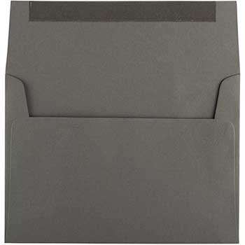 JAM Paper A7 Premium Invitation Envelopes, 5 1/4&quot; x 7 1/4&quot;, Dark Grey, 50/BX