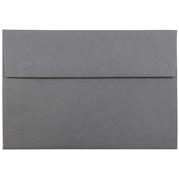 JAM Paper A8 Premium Invitation Envelopes, 5 1/2&quot; x 8 1/8&quot;, Dark Grey, 50/BX