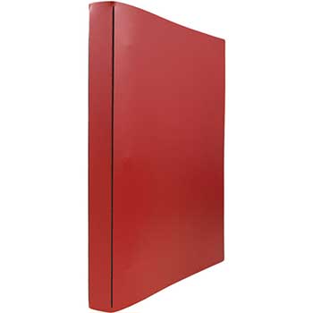 JAM Paper Italian Leather 3 Ring Binder, 3/4&quot;, Red