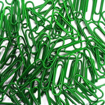 JAM Paper Colorful Standard Paper Clips, 1&quot;, Green, 50000/CT