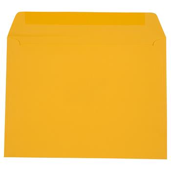 JAM Paper Booklet Premium Envelopes, 9&quot; x 12&quot;, Sunflower Yellow, 25/PK