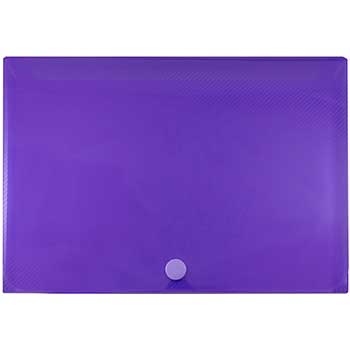 JAM Paper Plastic Index Card Case, 8 3/8&quot; x 5 3/4&quot; x 1 3/8&quot;, Purple