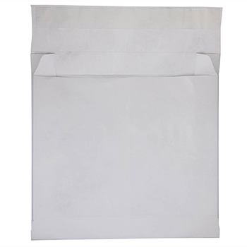 JAM Paper Tyvek Expandable Booklet Envelopes with Peel &amp; Seal Closure, 12&quot; x 16&quot; x 4&quot;, White, 100/PK
