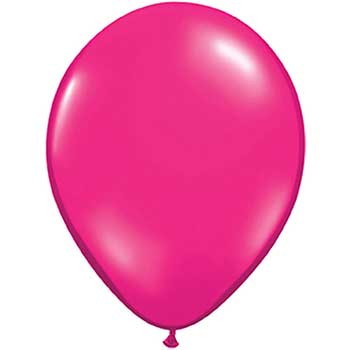 JAM Paper Party Balloons, 12&quot; Latex Balloons, Magenta, 36/PK